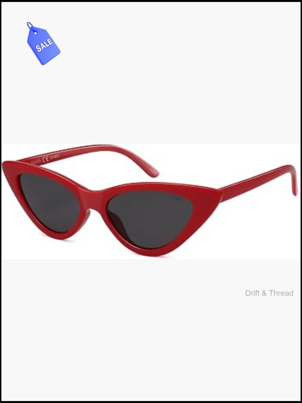 Retro Cat Eye Sunglasses UV400 Narrow Frame Women's Shades